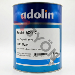 Adolin Resist Isıya Dayanıklı Boya Siyah 600C