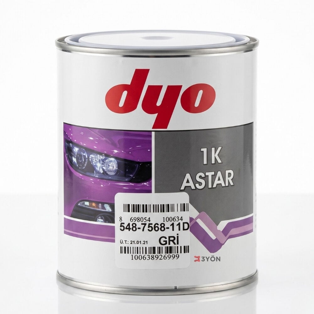 Dyo 1K Selülozik Astar 548-7568 1 Litre Gri