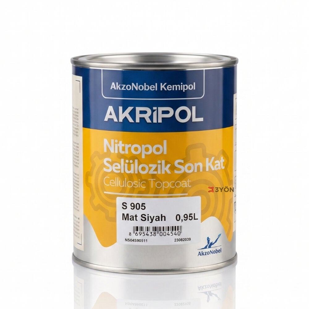 AkzoNobel Akripol Nitropol S 905 0,95 Litre Mat Siyah